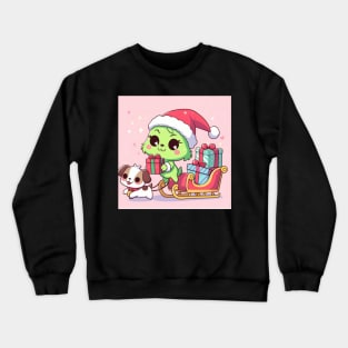 Baby Grinch inspired Grinchmas! Cute Christmas decor festive wear Crewneck Sweatshirt